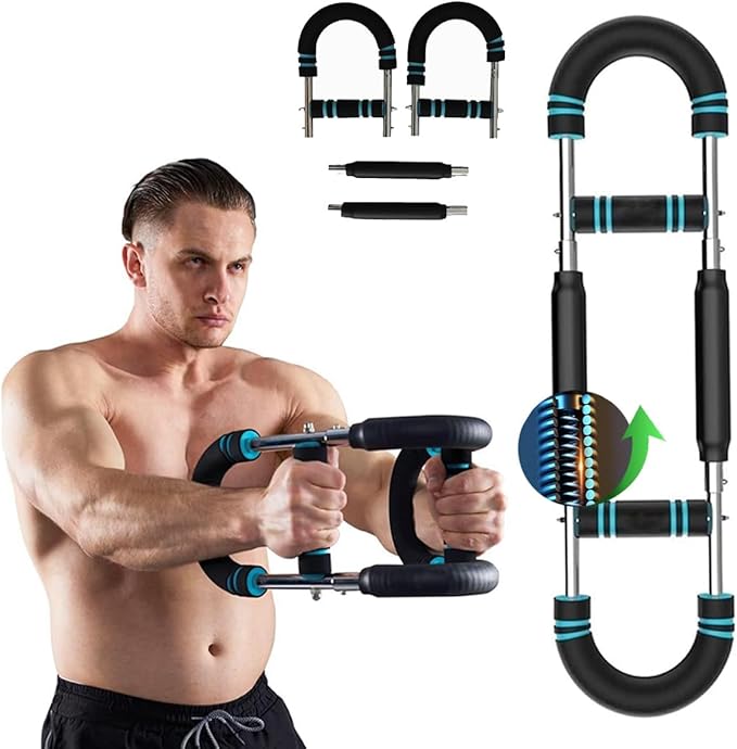Twister Arm Trainer - Adjustable 60-110lb Resistance with High-Tensile Steel Spring, Portable Arm & Chest Workout Equipment for Forearm, Triceps Strength Training, Home Workout Equipmen for Men&Women
