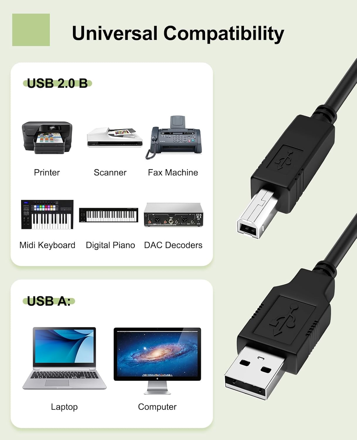 Tomatosd 6ft 170 C6685AR C6685A USB Cable/Cord Compatible with HP Color Copier Printer