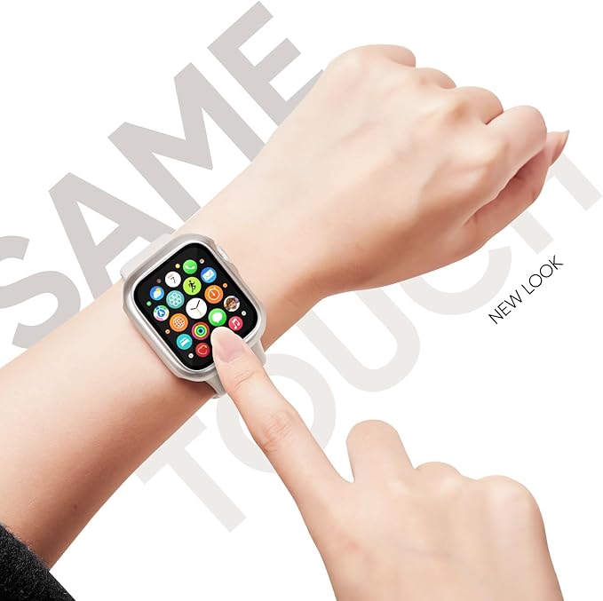 Compatible for Apple Watch Series 11 10 Band 46mm and Case with Screen Protector, Soft Silicone Sport Strap Bands and Protective Cover with Tempered Glass for iWatch Series 11 10