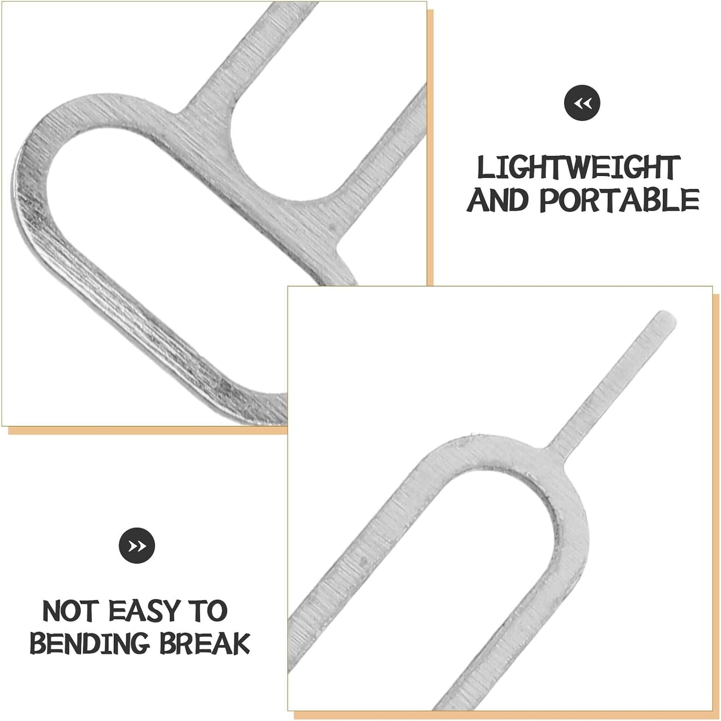 300pcs Set Mikikit Universal Sim Card Ejector Tool with Keychain for Mobile Phones, Sim Pin Removal Opening Tool
