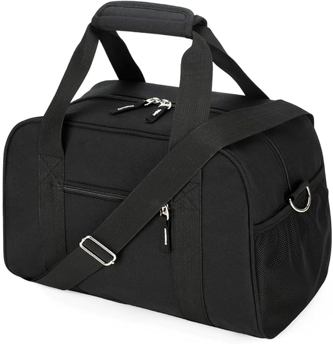 SeaRock 14 inch Small Gym Bag, Mini Duffel Bag for Women & Men, Carry On Lightweight for Travel Sport - Black