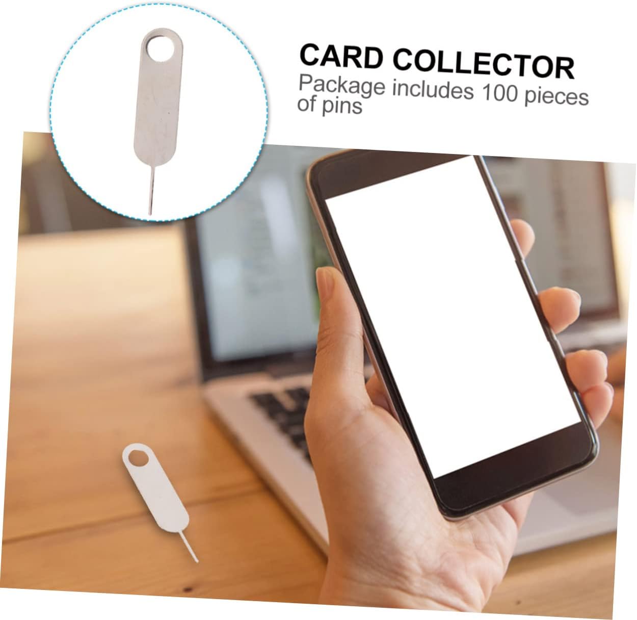 300pcs jojofuny Sim Card Eject Pin Tool Compatible All Mobile Phones and Tablets Premium Removal Needle for Easy Sim