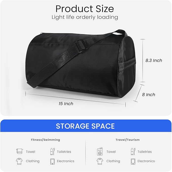 C&F BOGMOST Small Gym Bag for Women & Men,Small Lightweight Duffel Bag Carry On Bags Mini Duffel Travel Bag Waterproof Sports Bags for Workout/Sport/Travel, Brown