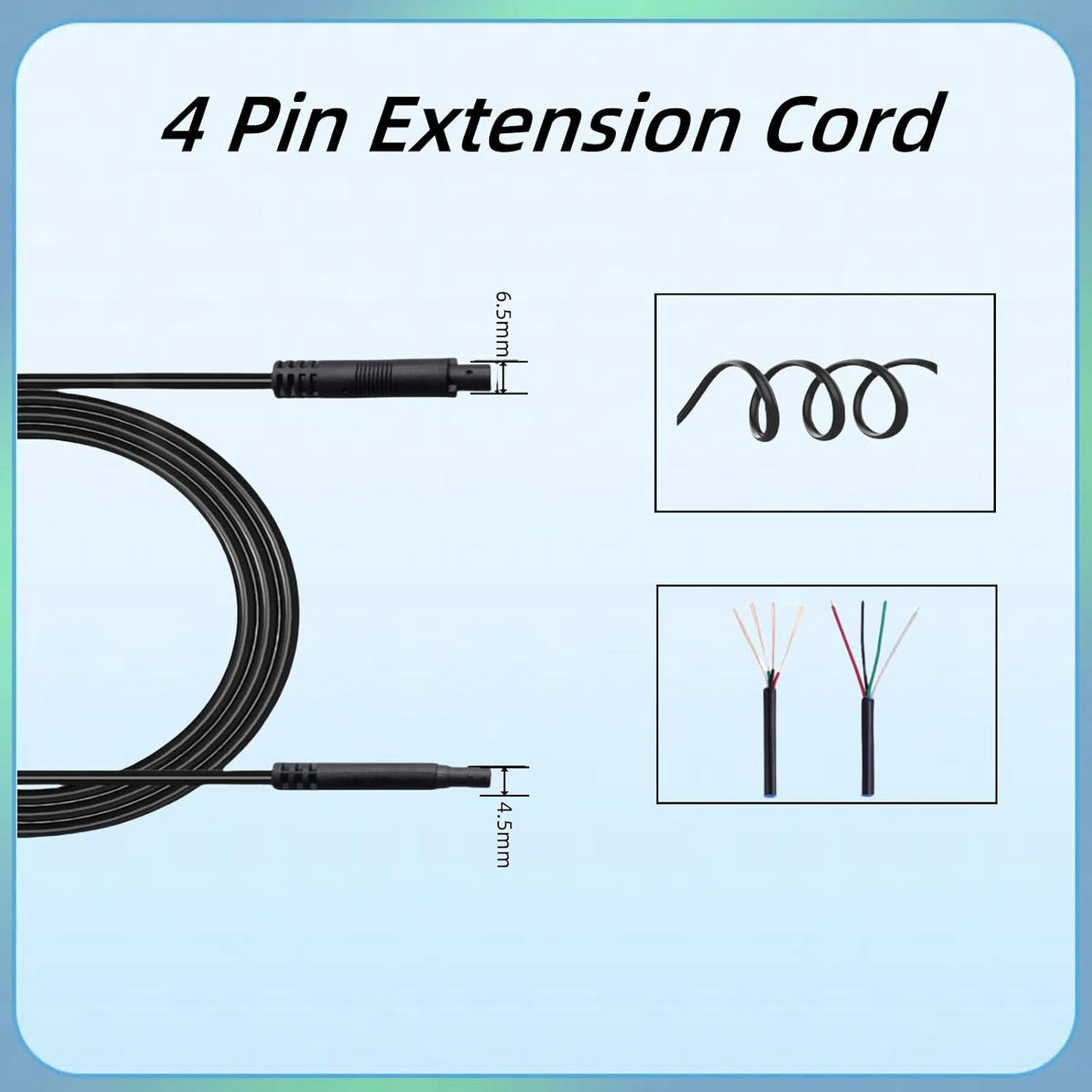 Epronic 4 9.84Ft 4PIN (4-pin 3M/9.84ft) Pin Dash Cam Rear View Backup Camera Male to Female Cable Reverse Car Recorder