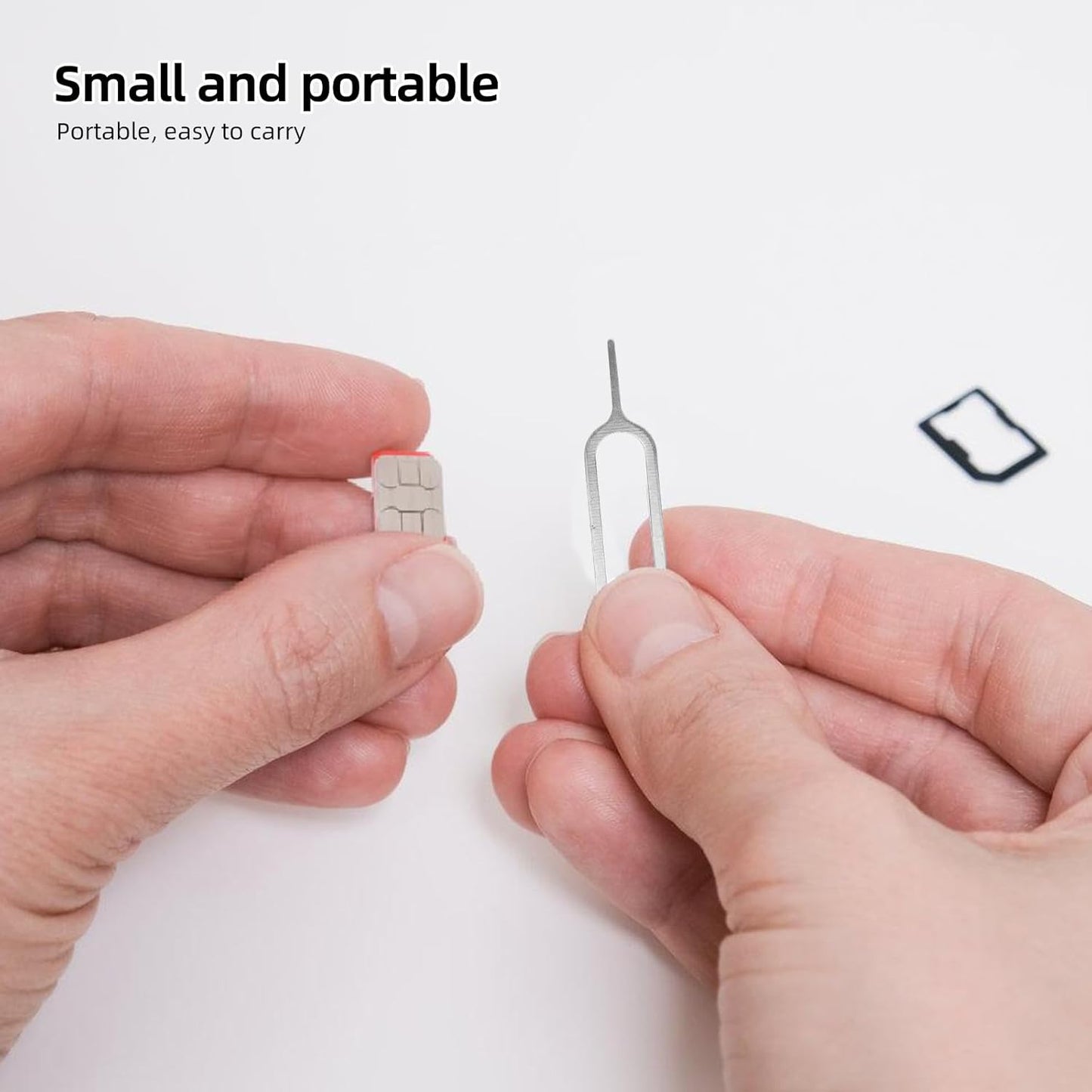 500pcs Sim Ejector Pins Removal Needles for Smartphones Universal Sim Card Tray Tools Silver Metal Kit for Mobile Phone