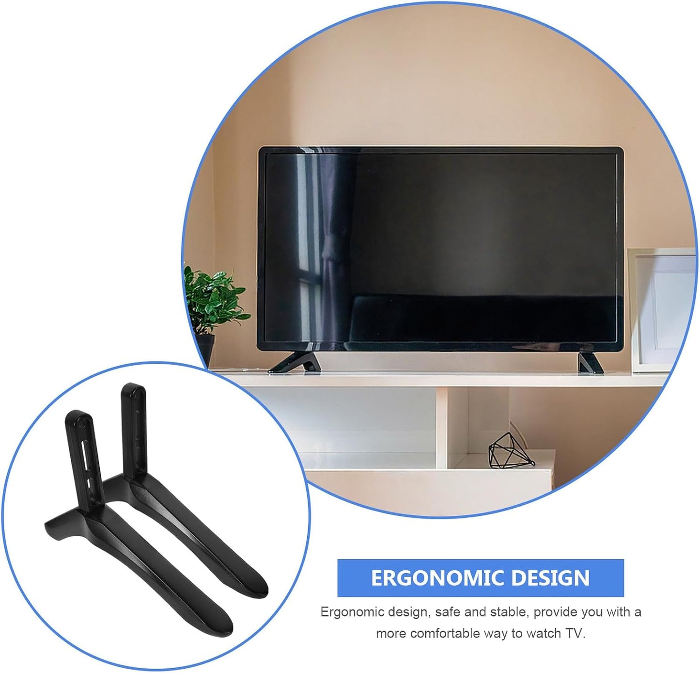 SHINEOFI Replacement TV Stand Base with Screws - Stable Holder for Home Living Room