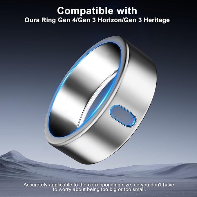 5 Pack Cover Compatible with Oura Ring Gen 4/Oura Ring Gen 3 Horizon/Heritage, Surport Charging with Cover on, Anti-Scratch TPU Protector for Oura Rings Accessories Women Men (Size 11)