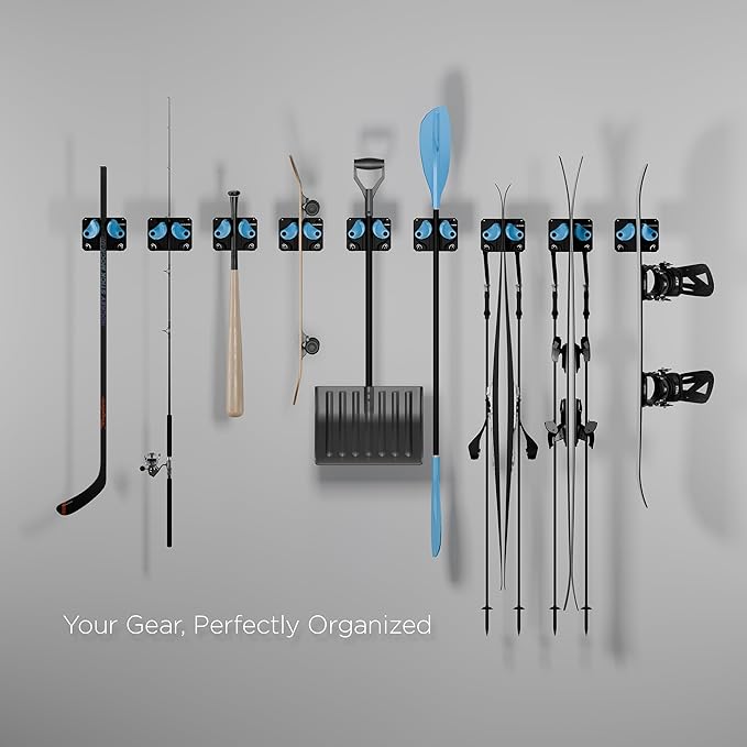 Ultimate Ski & Snowboard Wall Rack | Secure, Non-Slip Storage | Fits Any Ski/Board | Garage Organization | Ski Storage Rack | Snowboard Storage Rack | Winter Gear Organizer | 3 Pck