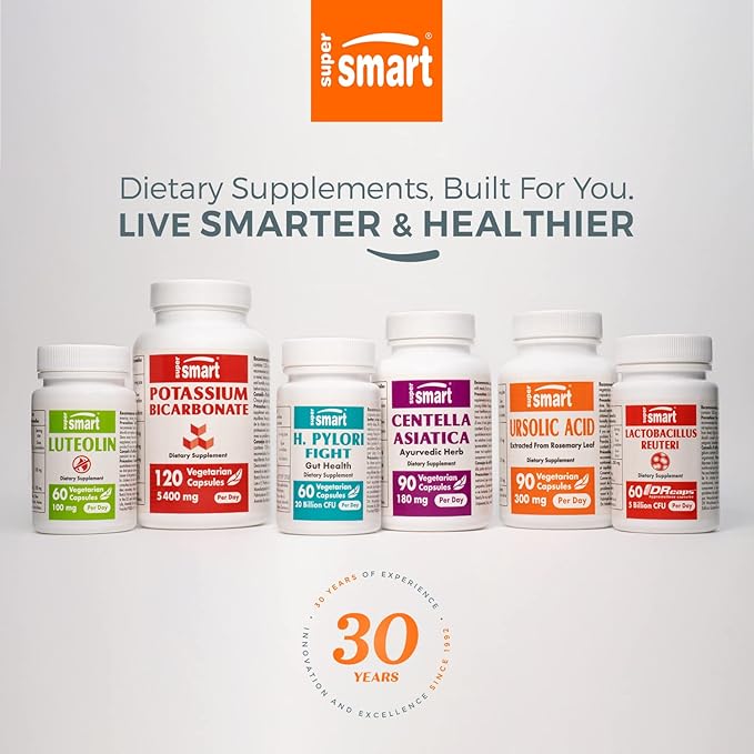 SuperSmart - FlavoFight 500mg per Day (Patented & High Strength) - Citrus Sinensis Extract Supplement - Orange Flavonoids | Non-GMO & Gluten Free - 60 Vegetarian Capsules