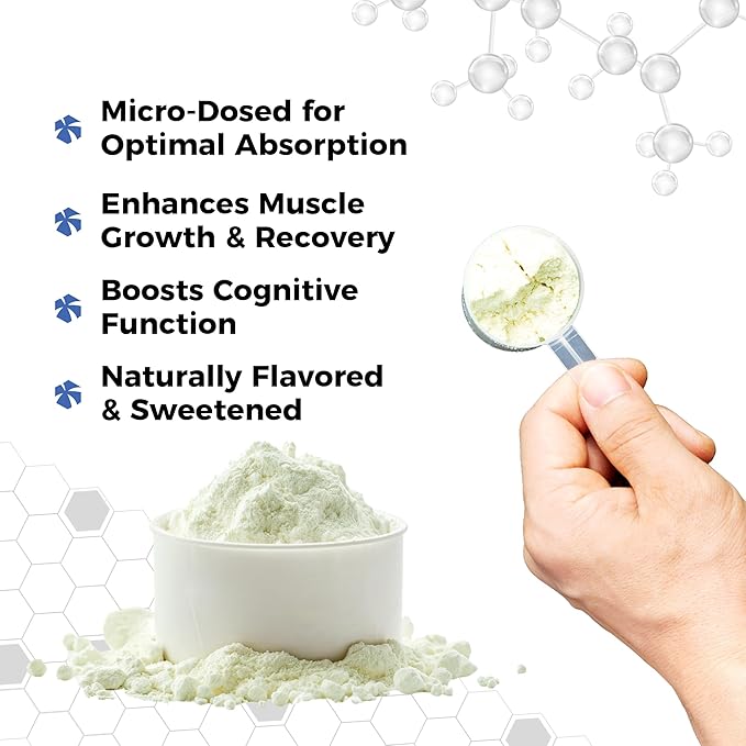 Lemon Lime Creatine HCL Powder | Micro-Dosed High Absorption Creatine | Naturally Flavored & Sweetened | Stimulant-Free | Vegan, Gluten-Free | Pre/Post Workout Supplement | 60 Servings