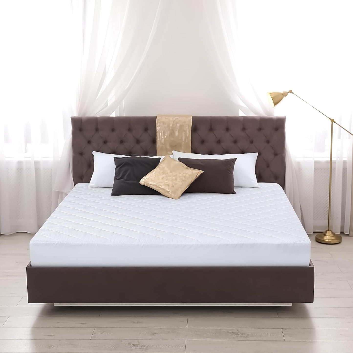 Utopia Bedding Quilted Mattress Pad - Super Queen Size, Deep Pocket Protector, Machine Washable | White