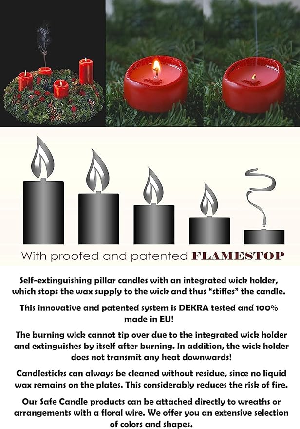 HYOOLA White Pillar Candles 2x3 Inch - 12 Pack Unscented Bulk Pillar Candles - European Made