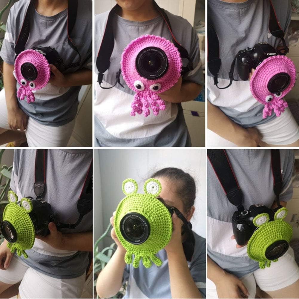 Vornetil Shutter Hugger, Camera Buddies Shutter Hugger Photography Props, Handmade Pet Knitted Lens Accessories Pet