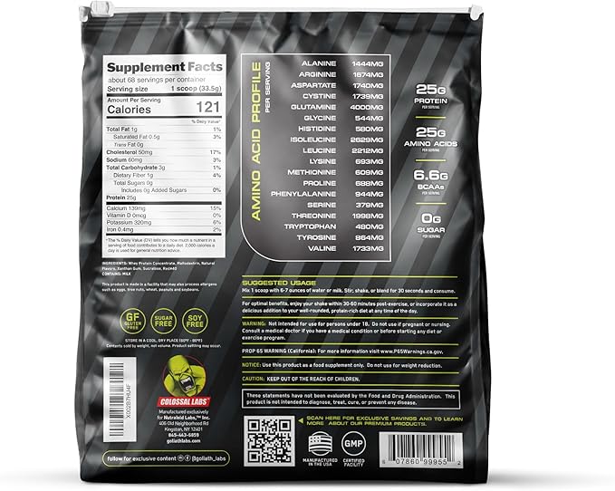 Muscle Protein Whey Powder [5 lbs/Pack of 1]??Cold Filtered, 25g Pure Protein, 6.6g BCAAs (Packaging May Vary) (5LB, Chocolate)