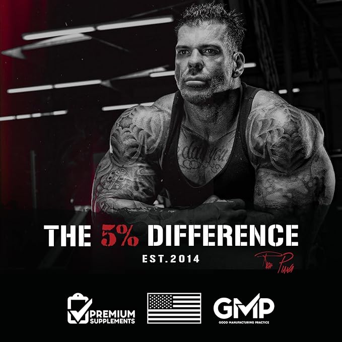 5% Nutrition Rich Piana AllDayYouMay BCAA Powder | Premium Intra & Post Workout Amino Acids, Hydration, Endurance, Muscle Recovery, Joint & Liver Support | 15.3 oz, 30 Servings (Mango Pineapple)