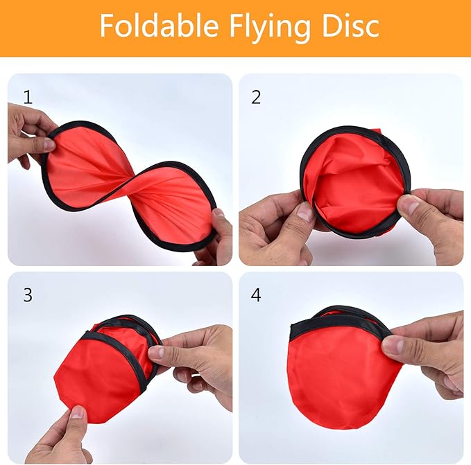 Mototo 30 Pieces Foldable Flying Disc Fans with Bag Folding Pocket Toy Set for Kids Fun Birthday Party Favors Summer Outdoor Activity Game Halloween Christmas, 6 Colors (Colorful 1)