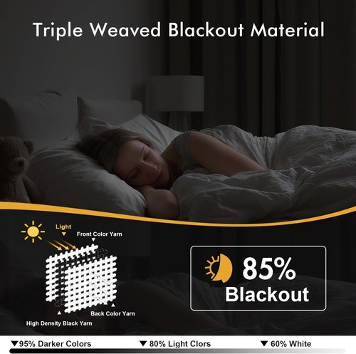 MIULEE Gold Blackout Curtains - Thermal Insulated Room Darkening Drapes | 45-Inch Length, 2 Panels
