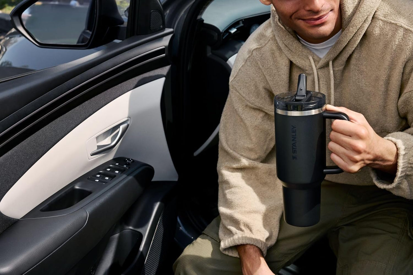 STANLEY Quencher ProTour Tumbler - Leakproof 14 oz with Built-In Straw & Handle | Insulated BPA-Free Rose Quartz
