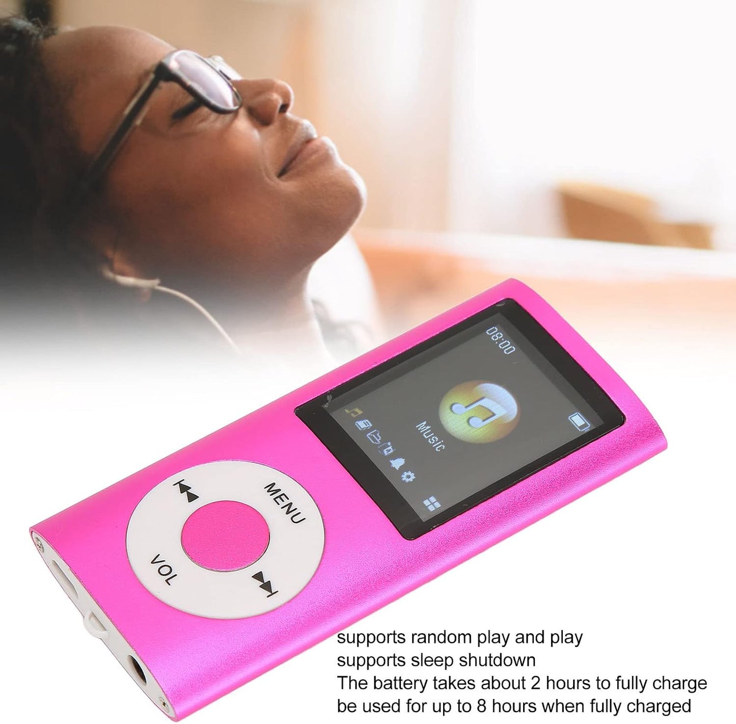 Vikye H2 MP3 64GB 256GB, HiFi Player with, Lossless Sound, Memory Card, Supports Up to High Resolution, Portable