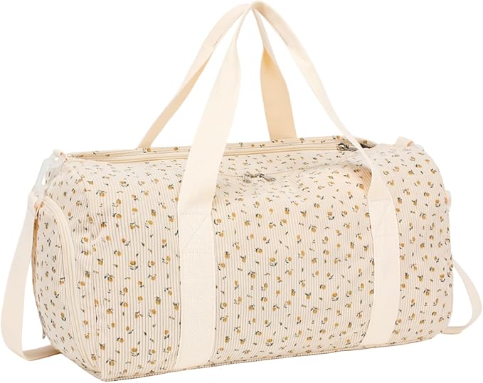 Duffle Bag for Gym Sports Women Girls Workout Travel Bag Weekender with Shoe Compartment and Wet Pocket