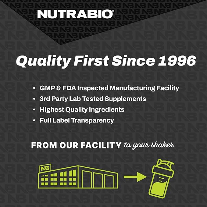 NutraBio BCAA 5000 Powder - Vegan Fermented BCAAs - Supports Lean Muscle Growth, Recovery, Endurance - 60 Servings - Grape Berry Crush