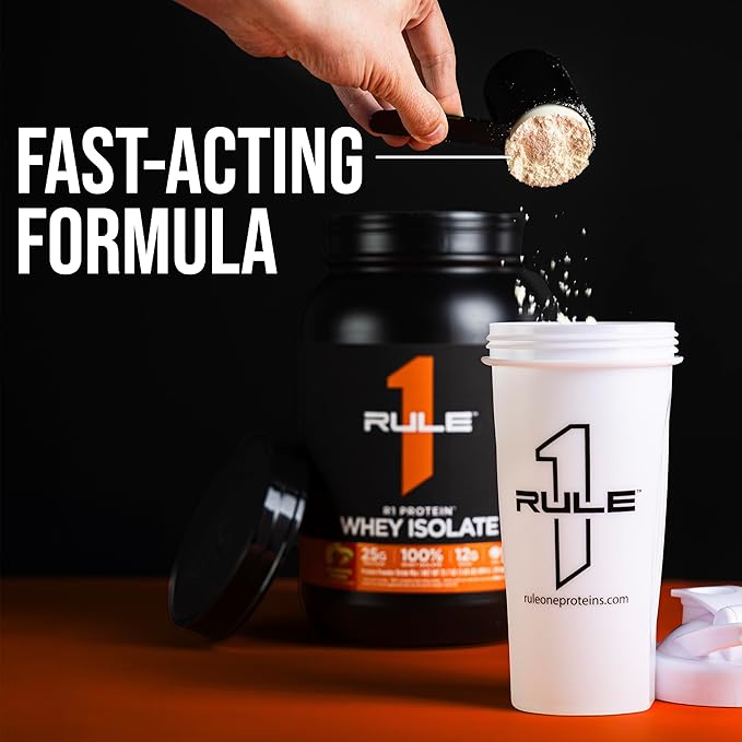 Rule 1 R1 Protein Whey Isolate - with 25g Protein & 6g BCAA Exclusively from Isolated & Hydrolyzed Sources for Workout Recovery (5 Pounds*, Cookies & Crème)