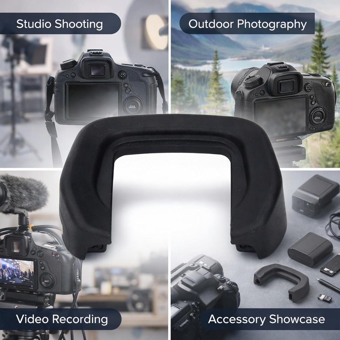Camera Viewfinder Eyecup ABS with Level Hot Shoe Kit, Camera Eyepiece Eyecup for R Camera - Easy Installation