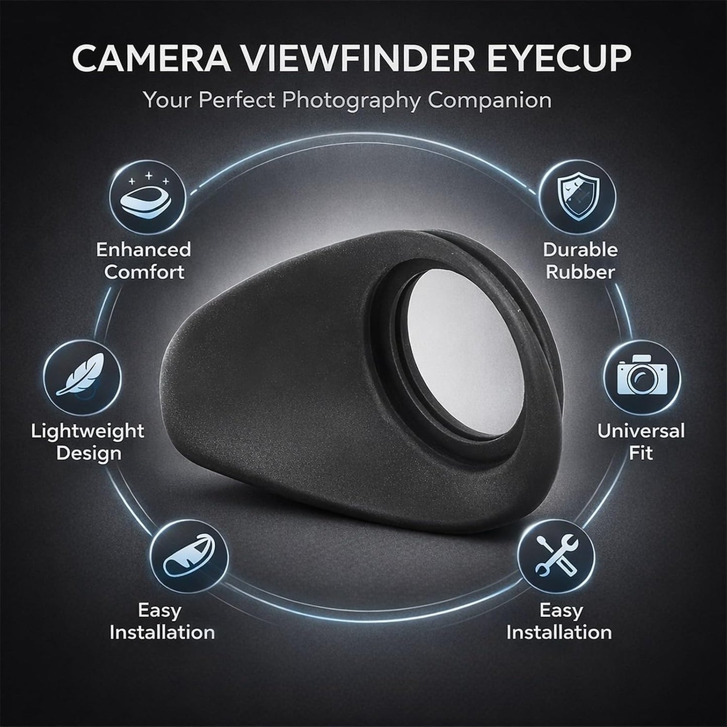 SD1000 MC1500 MC2500, Camera Viewfinder Eyecup Rubber Eyepiece for Durable and Comfortable - Wear Material, Easy