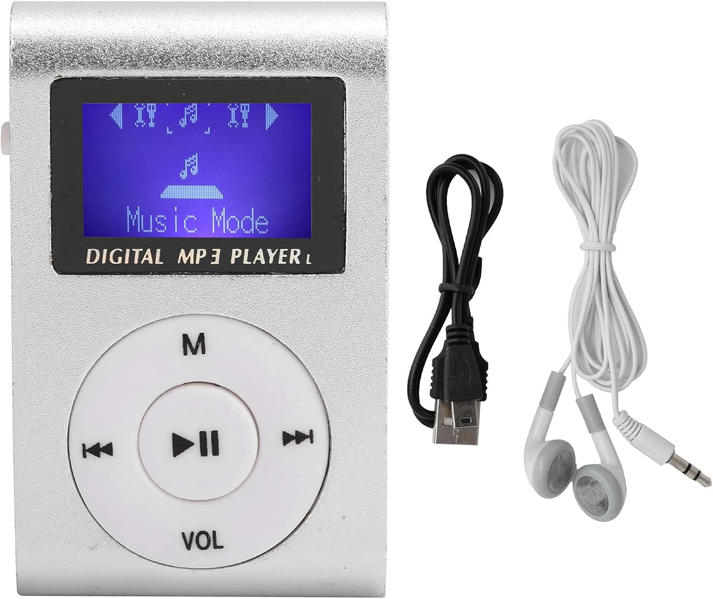 Zopsc-1 MP3 Portable Mini Music Player with LCD Screen, Built-in Memory, Expansion Slot, Sports Back Clip, Ultralight