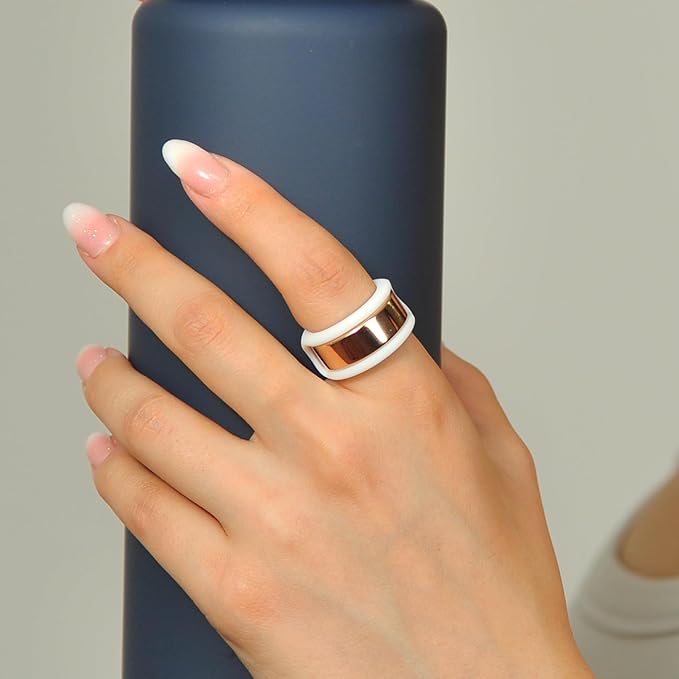 Rinfit Smart Ring Protector - Silicone Ring Enhancer for Active Lifestyle and Gym - StyleFit U.S. Design Patent - White, Size 11