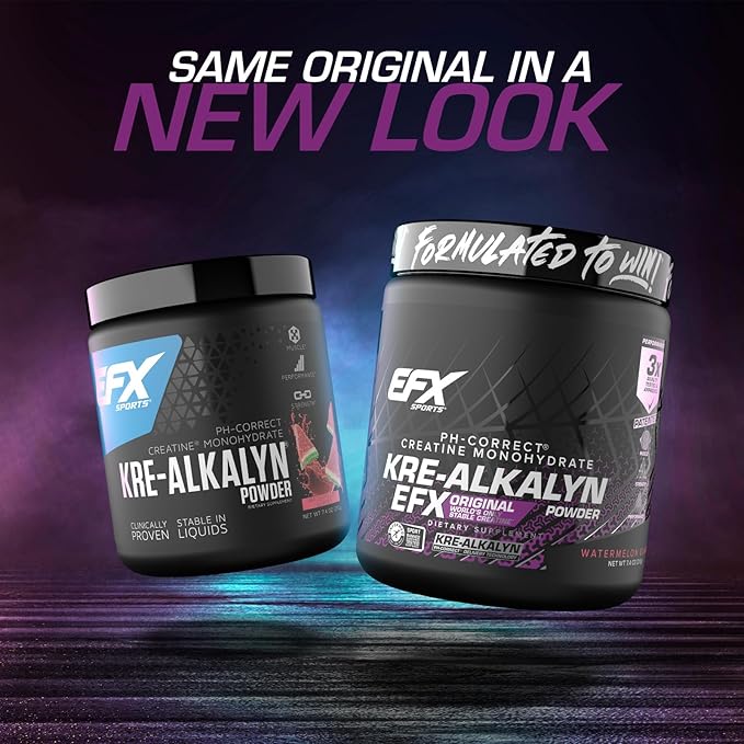 EFX Sports Kre-Alkalyn EFX Powder | pH Correct Creatine Monohydrate Powder Supplement | Strength, Muscle Growth & Performance | 116 Servings (Watermelon Gummy)