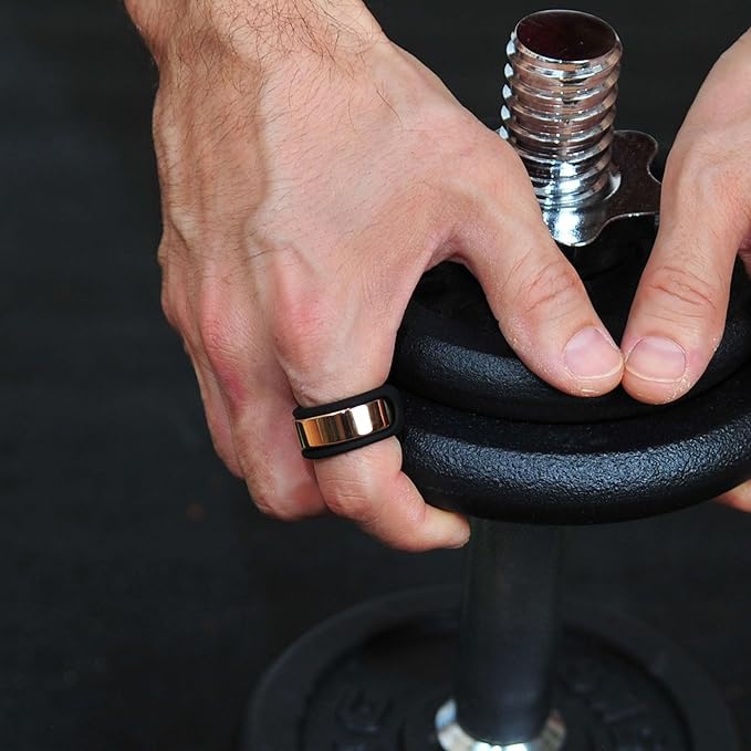 Rinfit Smart Ring Protector - Silicone Ring Enhancer for Active Lifestyle and Gym - StyleFit U.S. Design Patent - Black, Size 9