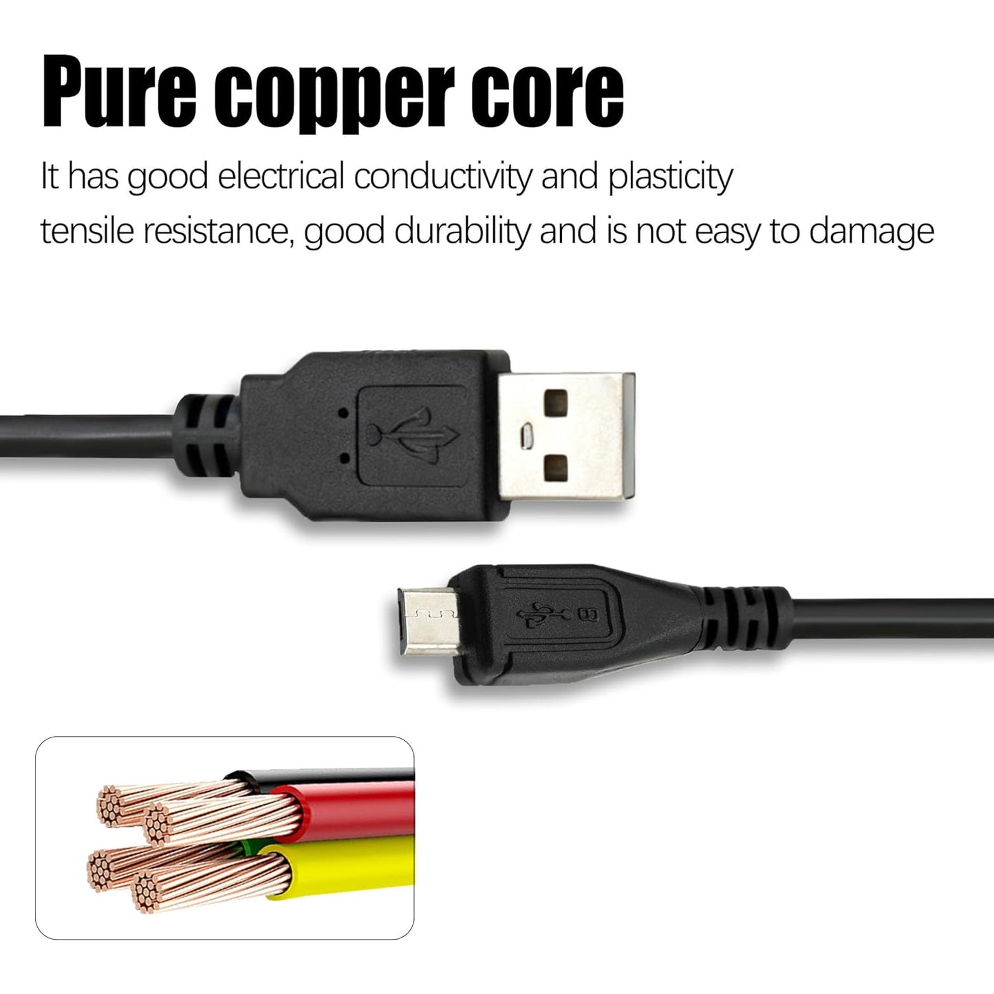 KKPOERT V4.0 (5FT Replacement Micro USB Data Power Charger Charging Cable Compatible with Old Version Doss SoundBox