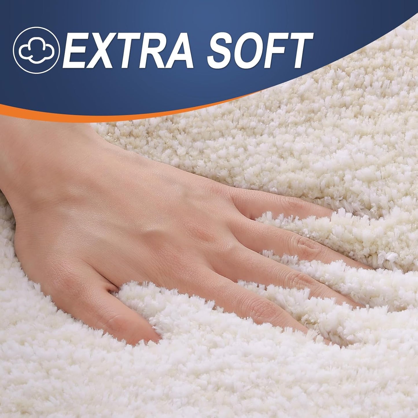 OLANLY Bathroom Runner Rug - Extra Soft Microfiber Mat with Rubber Backing | Quick Dry, Washable, 47x24, Light Beige