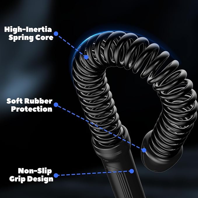 Ropeless Battle Rope, Battle Ropes for Home Gym, Strength, HIIT Workouts, Home Training, Quiet Fitness Equipment for Men & Women, 2PCS