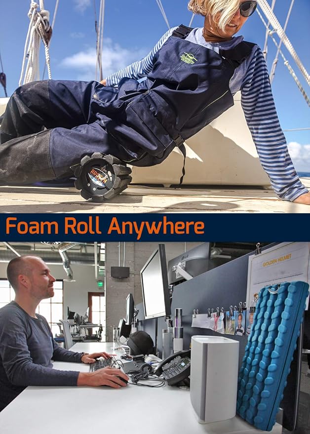 Morph Foam Roller (Alpha-Orange): Collapsible Travel Foam Roller for Pain Relief, Workout Muscle Recovery, Back Massager, Deep Tissue Leg Massage, Back Cracker, Stretcher; Small, Portable