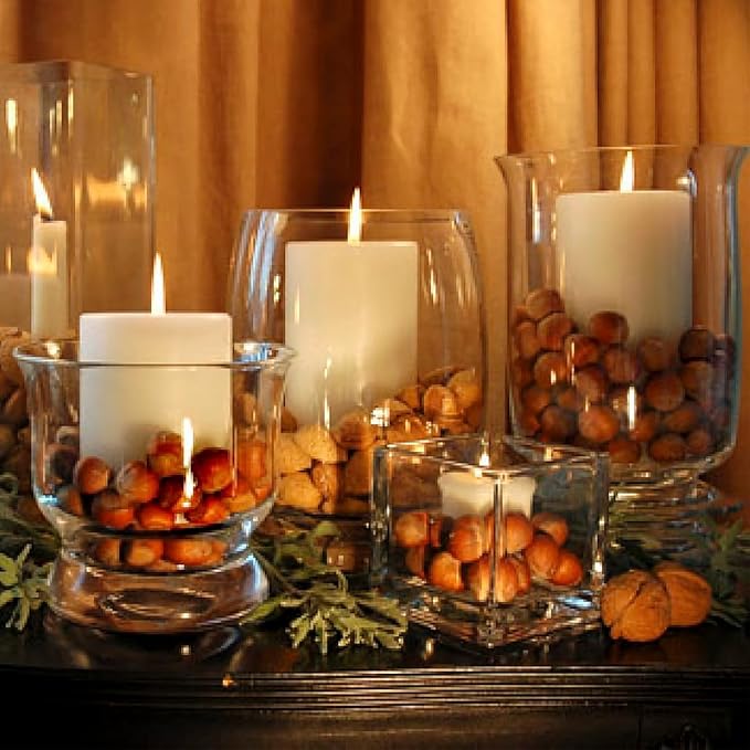 3 Packs Different Sizes Ivory Pillar Candles, Non-Toxic Unscented Dripless Smokeless 3x4, 3x6, 3x8 Inch Plain Cylinder Candles for Wedding, Home Decor, Dinner Table, Party, Power Outage, Emergency