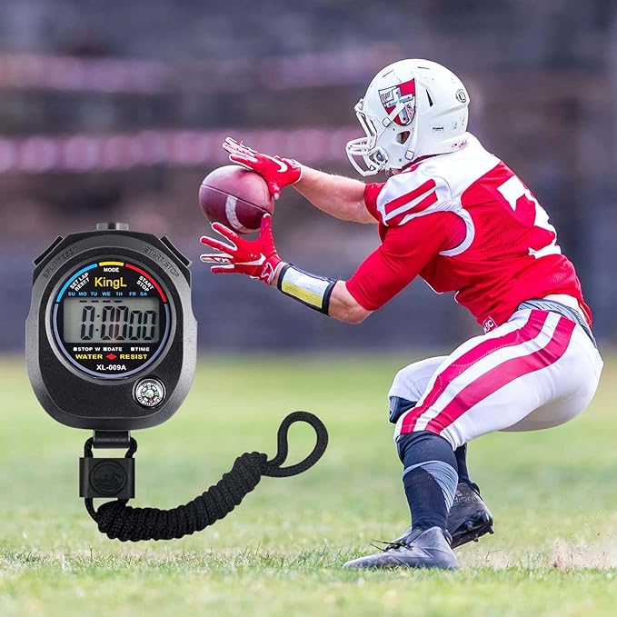 KingL Digital Stopwatch Timer - Interval Timer with Large Display (Stopwatch*10)