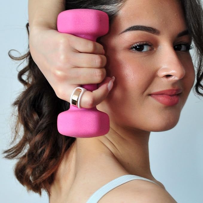 Rinfit Smart Ring Protector - Silicone Ring Enhancer for Active Lifestyle and Gym - StyleFit U.S. Design Patent - Pink, Size 10