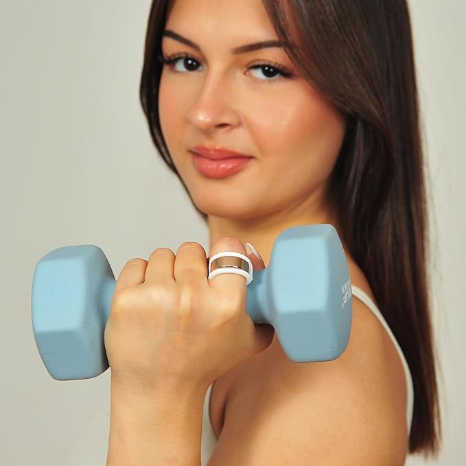 Rinfit Smart Ring Protector - Silicone Ring Enhancer for Active Lifestyle and Gym - StyleFit U.S. Design Patent - White, Size 12