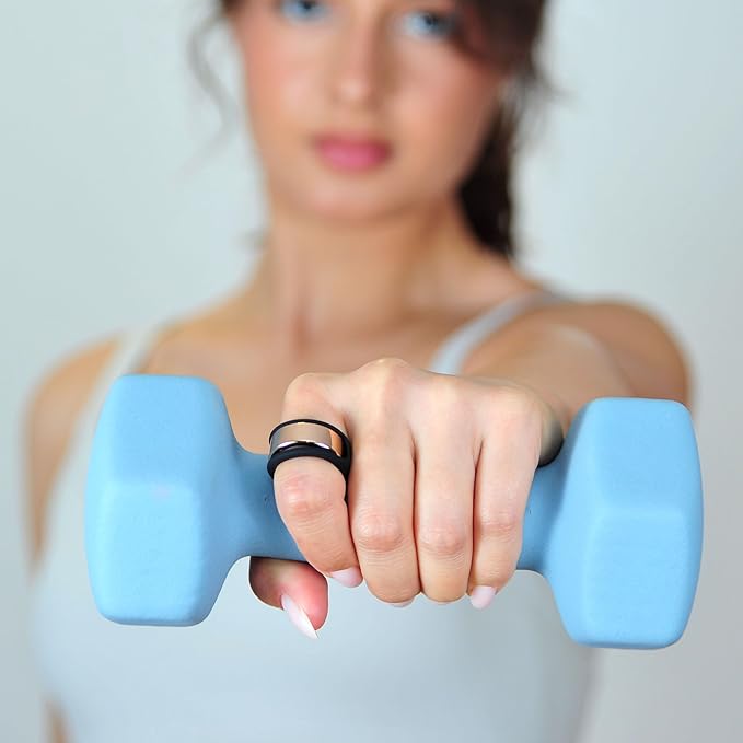 Rinfit Smart Ring Protector - Silicone Ring Enhancer for Active Lifestyle and Gym - StyleFit U.S. Design Patent - Black, Size 13