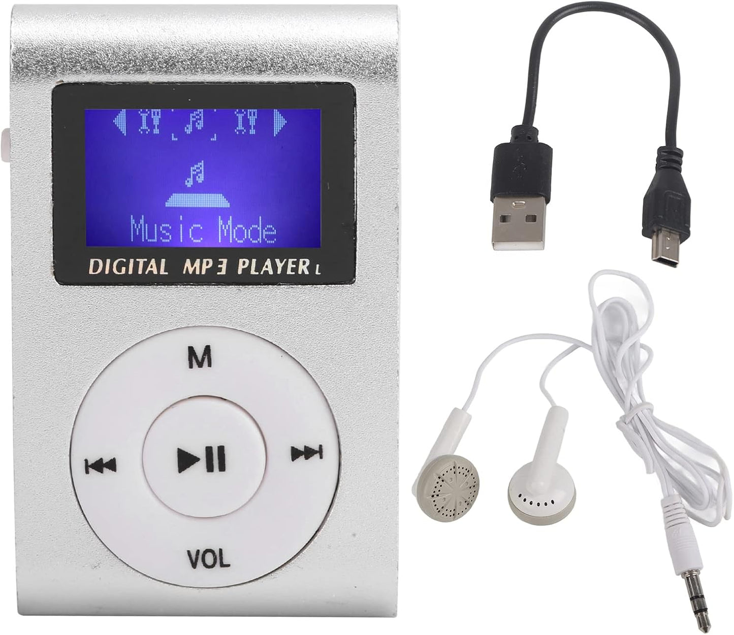 Ejoyous MP3 MP3 MP3 Mini Player, Portable Music Player with Clip Classical Music Players Device with Digital LCD