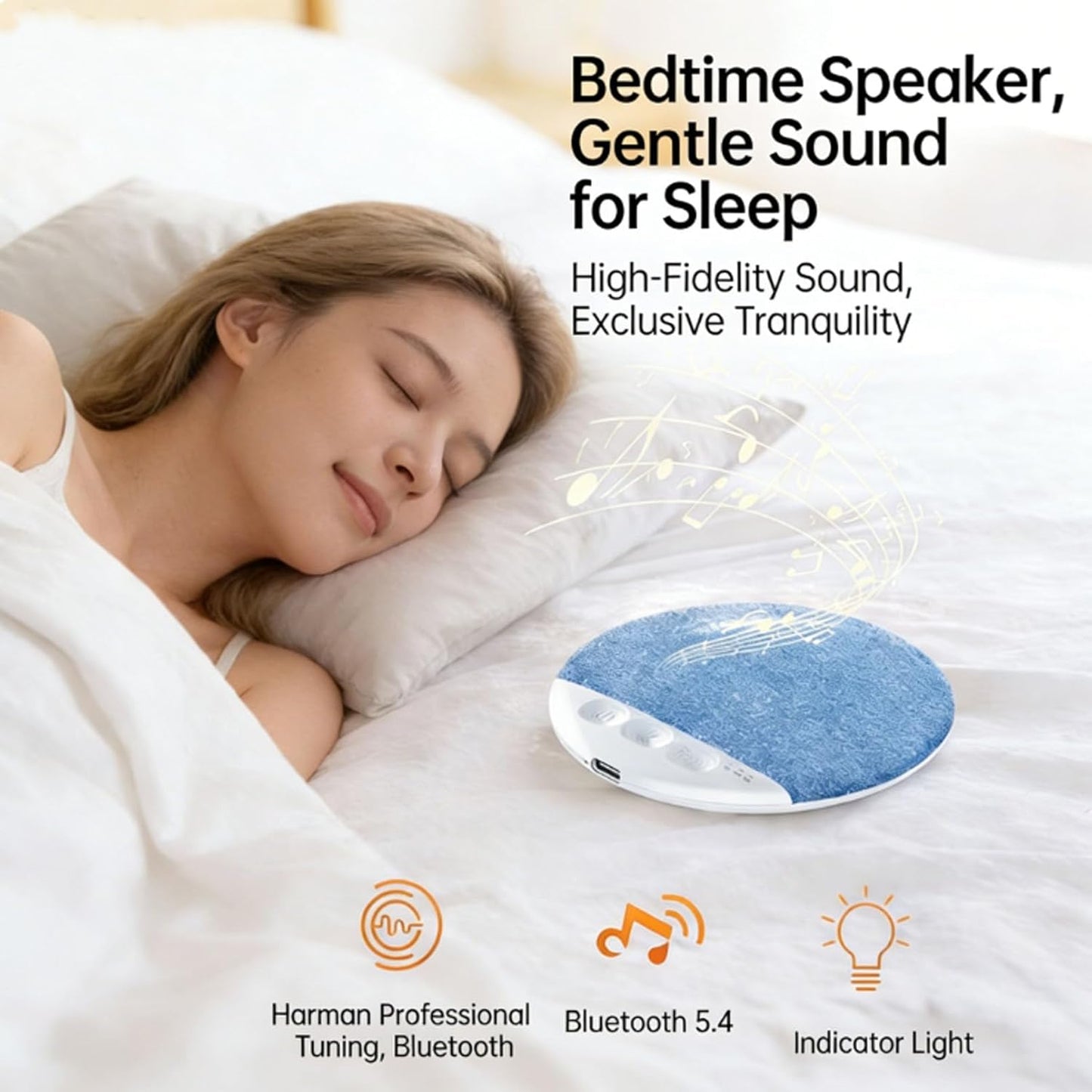 serfpardis 2026 New Pillow Speakers for Sleeping, Under Pillow Speaker for Sleeping Bluetooth with White Noise