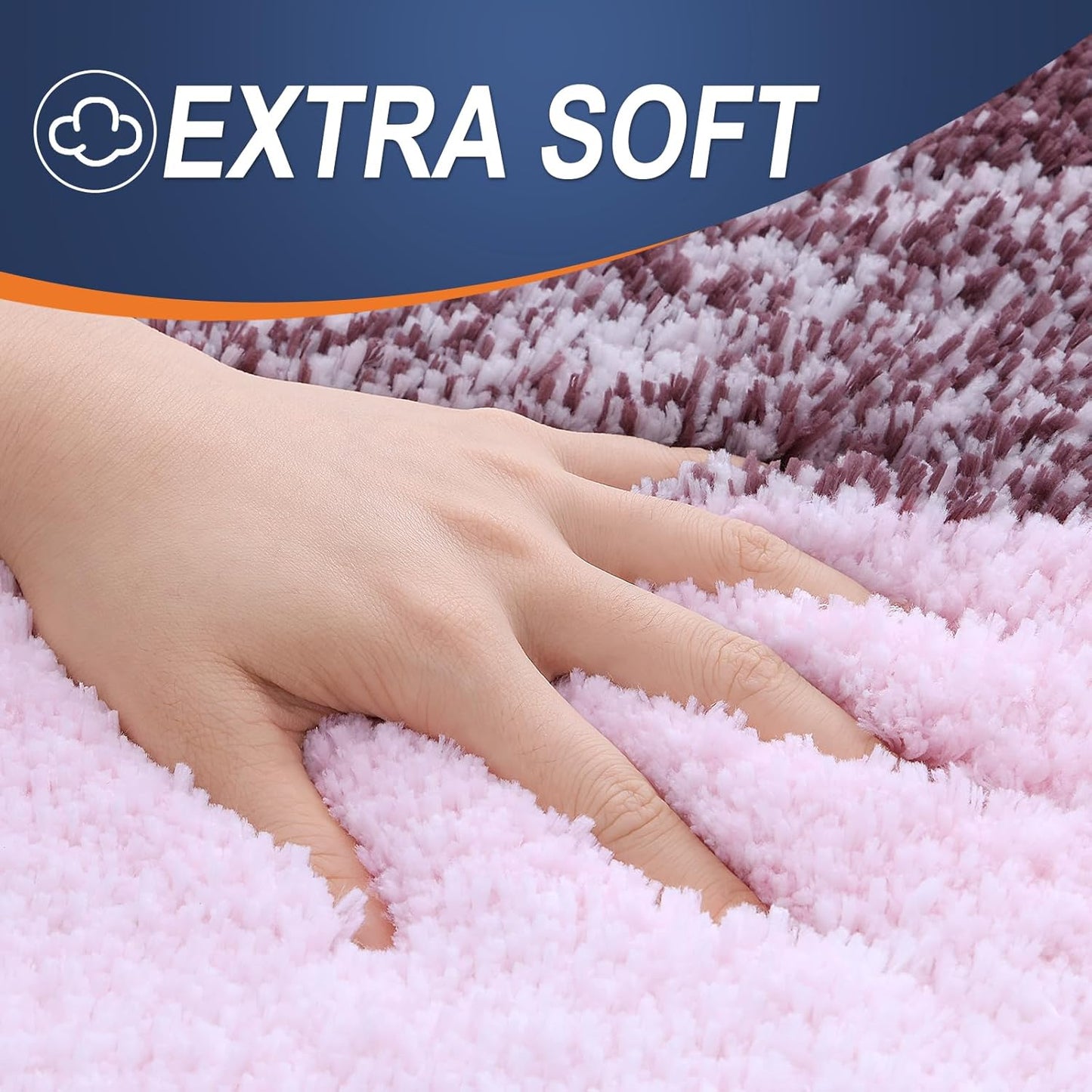 OLANLY Bath Rugs Mat - Extra Soft Microfiber, Quick Dry & Machine Washable | 34x21 Inches, Mauve