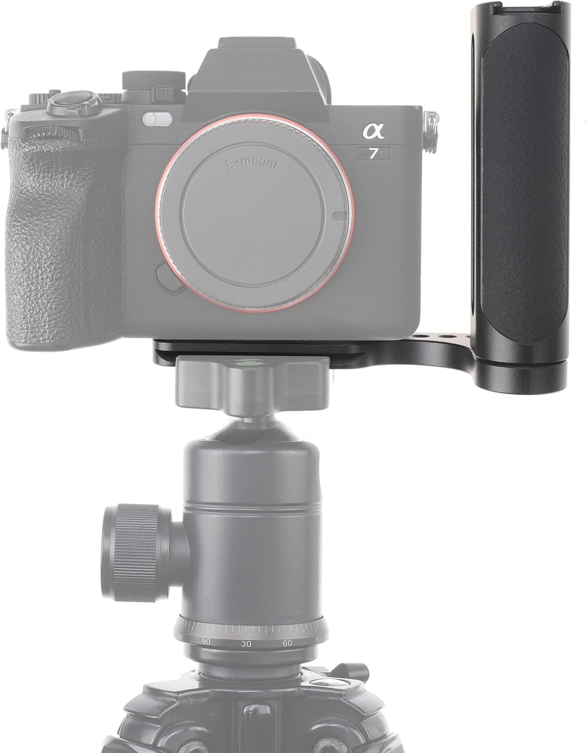 FocusFoto 2nd 1/4" Gen L-Shaped Bracket Holder Stabilizer with Side Handle Grip Universal for DSLR Mirrorless Camera