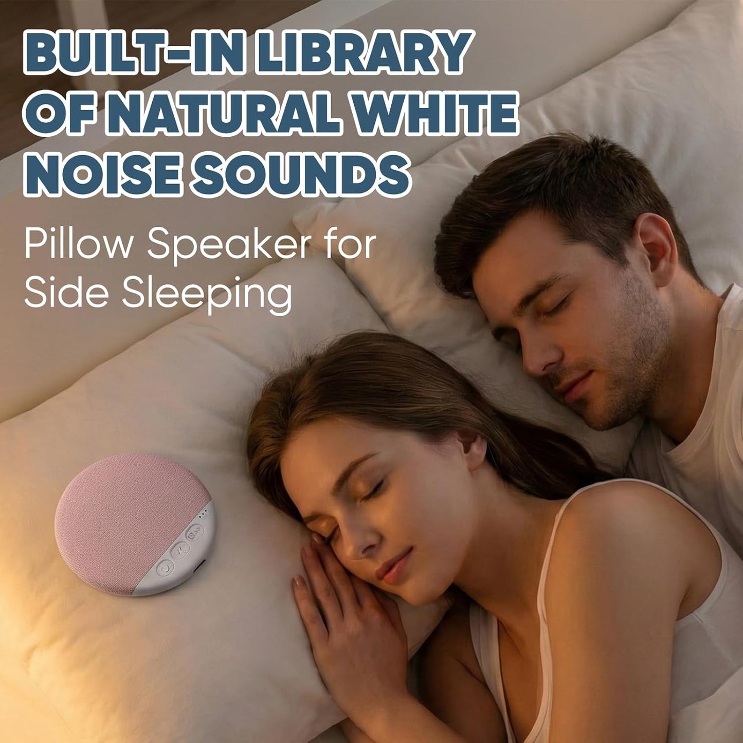Generic Bluetooth Pillow Speaker for Sleeping, Ultra-Thin Bluetooth Sleep Aid Speaker, Mini Portable Under Pillow