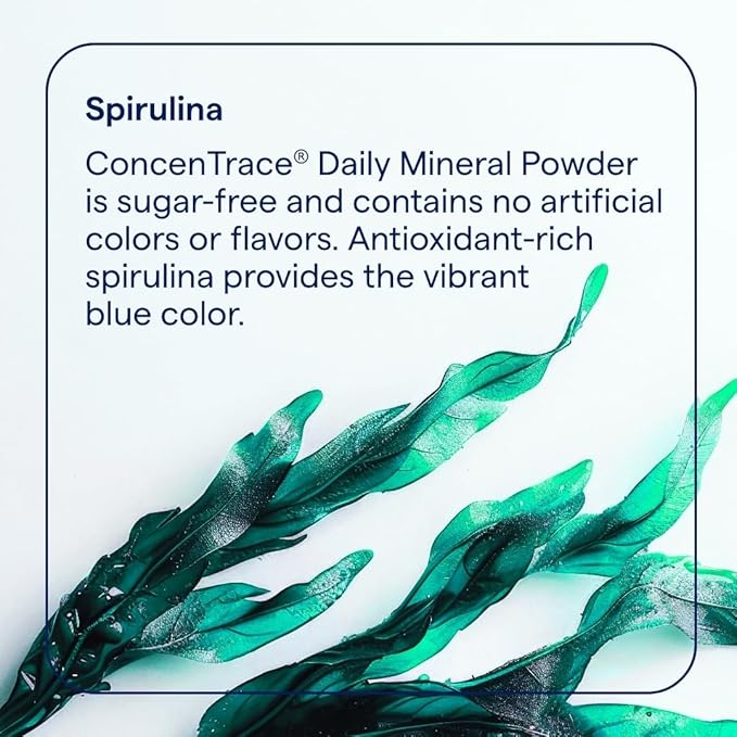 Trace Minerals ConcenTrace Daily Mineral Powder - Supports Energy, Digestion, Bone Health - 70+ Multiminerals Supplement with Ionic Magnesium, Chloride, & Potassium, Sugar-Free (60 Servings)