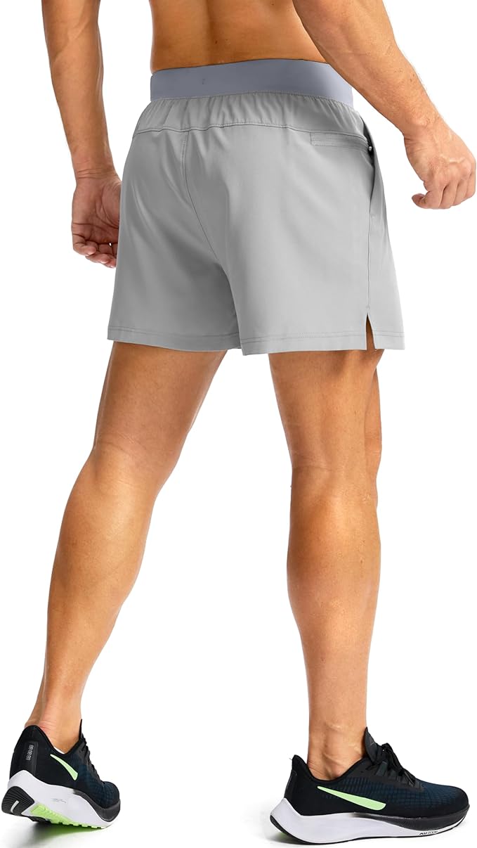 Men's Running Shorts with Zipper Pockets 9 Inch/ 7 Inch / 5 Inch Lightweight Quick Dry Gym Workout Athletic Shorts for Men(5 inch)
