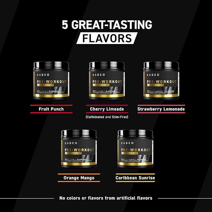 Kaged Pre Workout Elite Powder | Fruit Punch | Pre-Workout with Creatine, Beta Alanine, L-Citrulline, BCAAs | 388 mg Organic Caffeine | Pre Supplements for Men & Women | 20 Servings