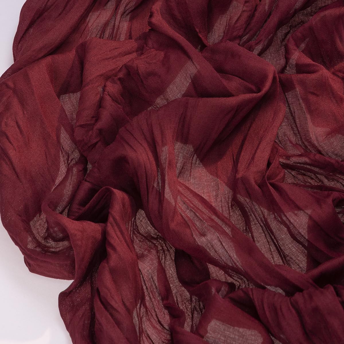 Socomi Burgundy Red Cheesecloth Table Runner - 120 Inch Boho Rustic Decor for Weddings & Events